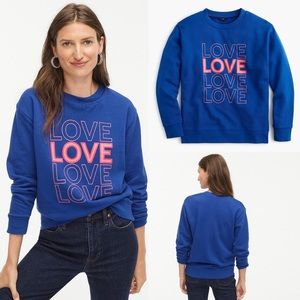 J.Crew "LOVE" Pullover Sweatshirt